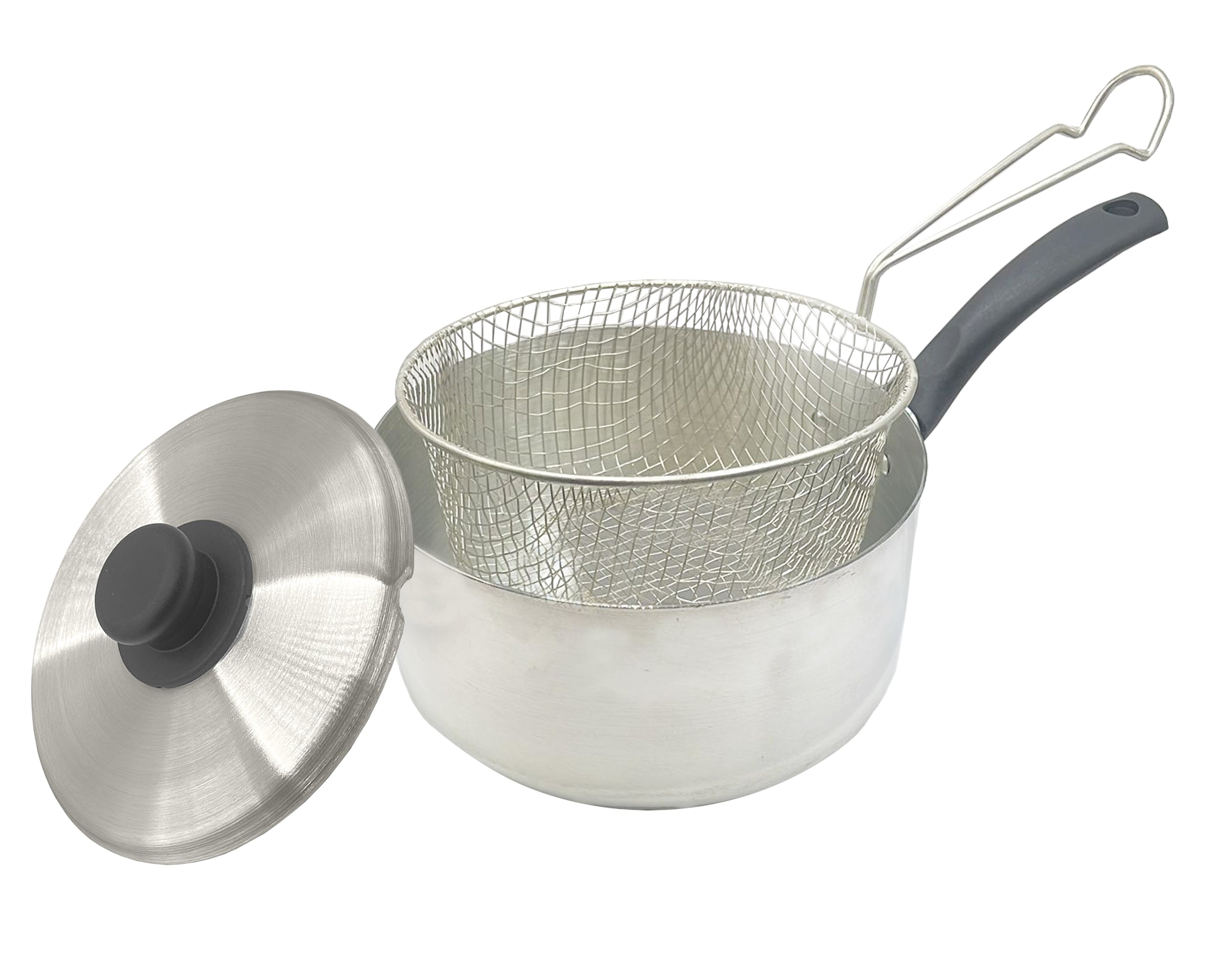 20cm Chip Pan Fryer with Basket and Lid 2in 1