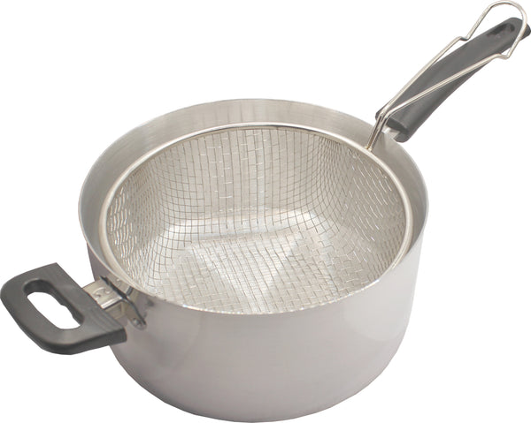 22cm Chip Pan Fryer with Basket and Lid