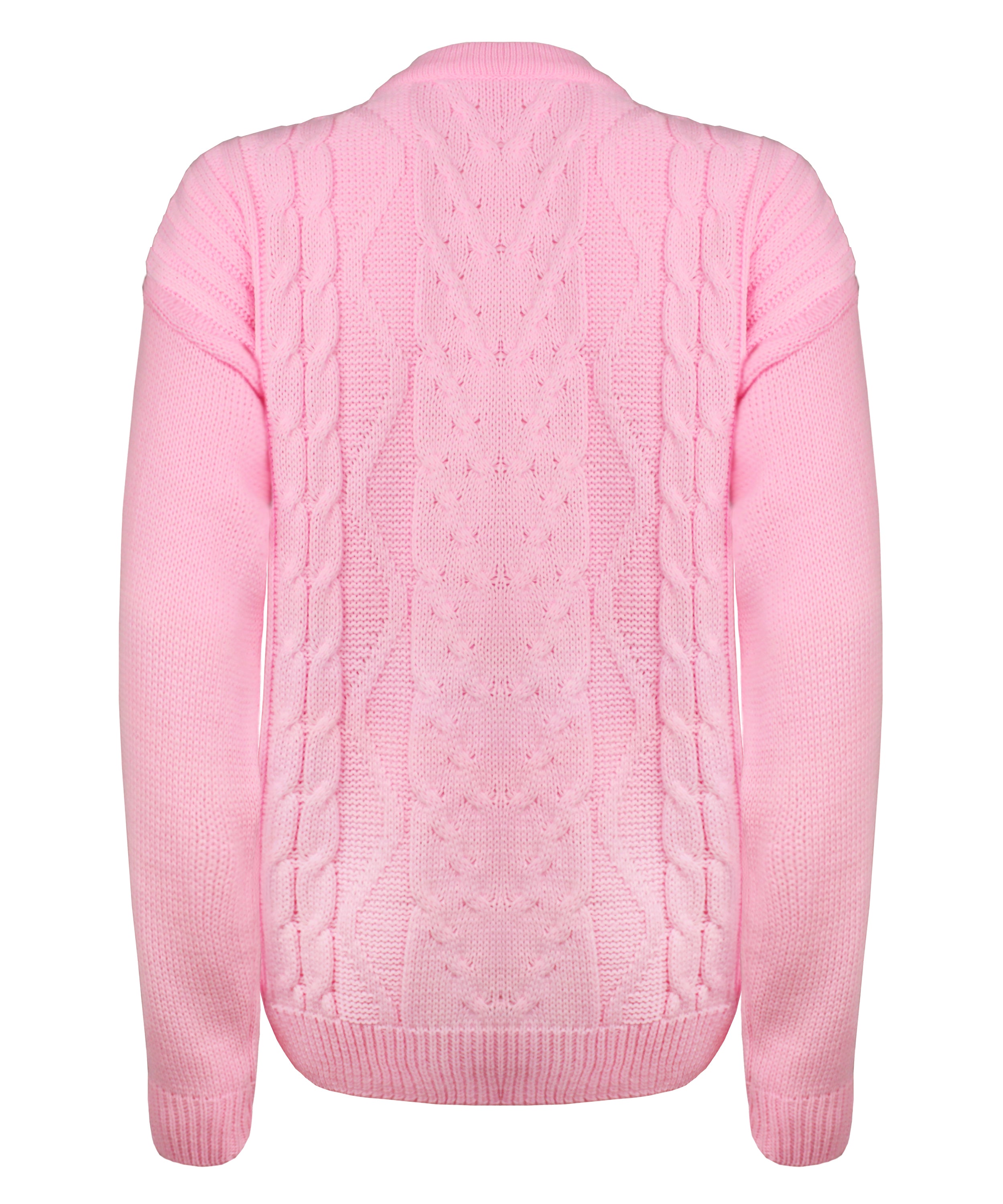 Cable Knit Crew Neck Sweater For Women