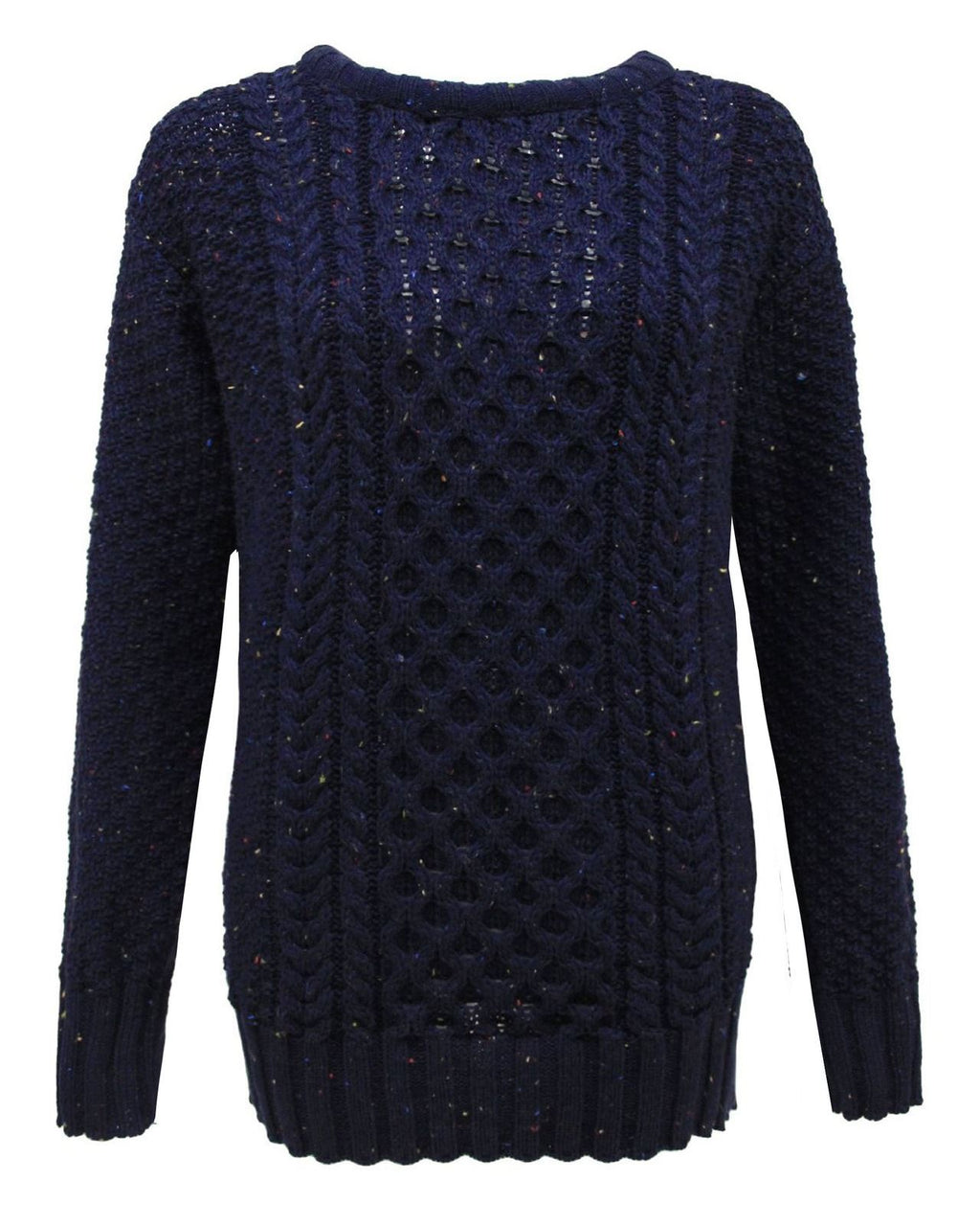 Ladies Crew Neck Cable Knit Jumper