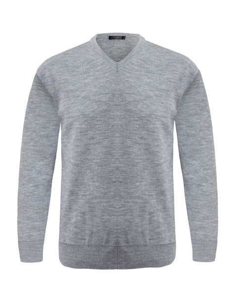 Mens Knitted V Neck Jumper