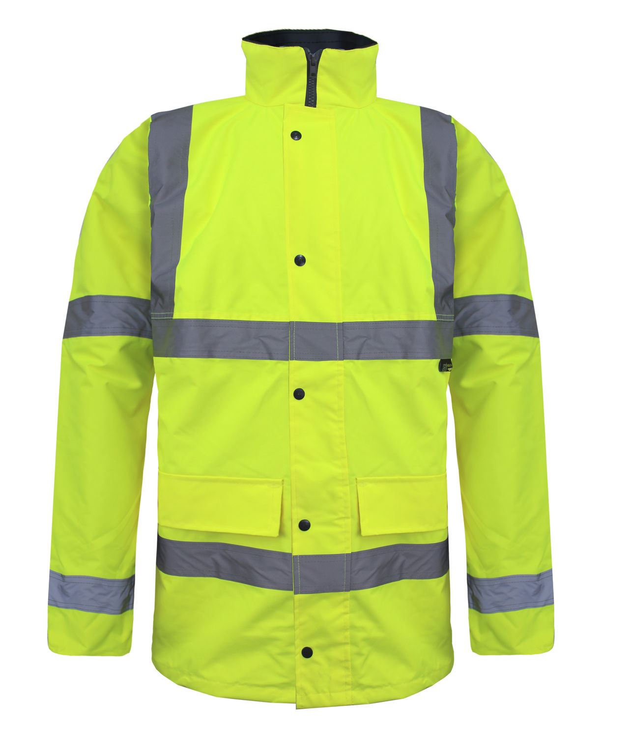HI VIZ VISIBILITY WATERPROOF BOMBER JACKET STANDARD PARKA SAFETY WORK COAT 8-20