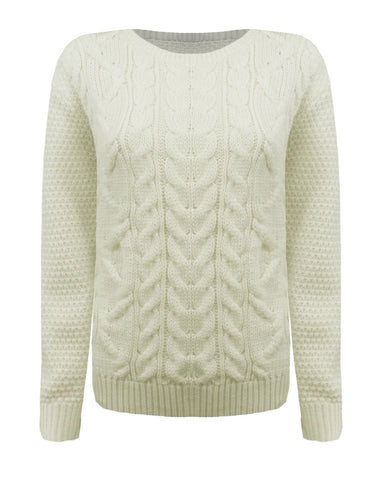 Women Cable Knit Jumper