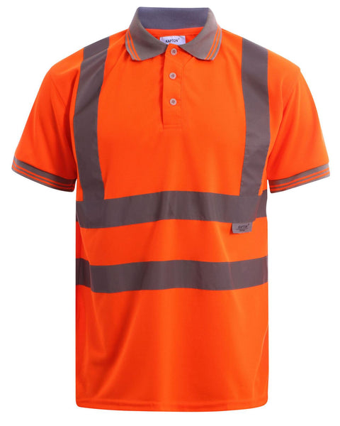 New Hi Visibility High Viz Short Sleeve Safety Work wear Collar Polo T-Shirt Top