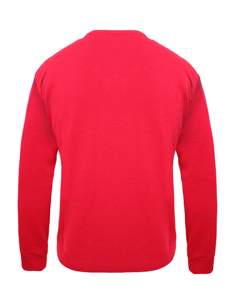 Mens Knitted V Neck Jumper