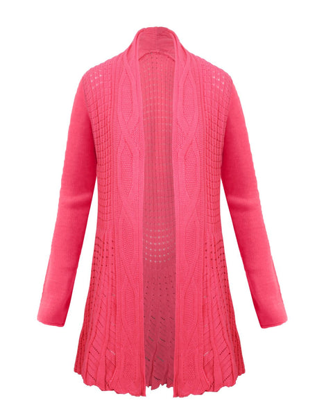 Women's Knitted Boyfriend Open Front Cardigan
