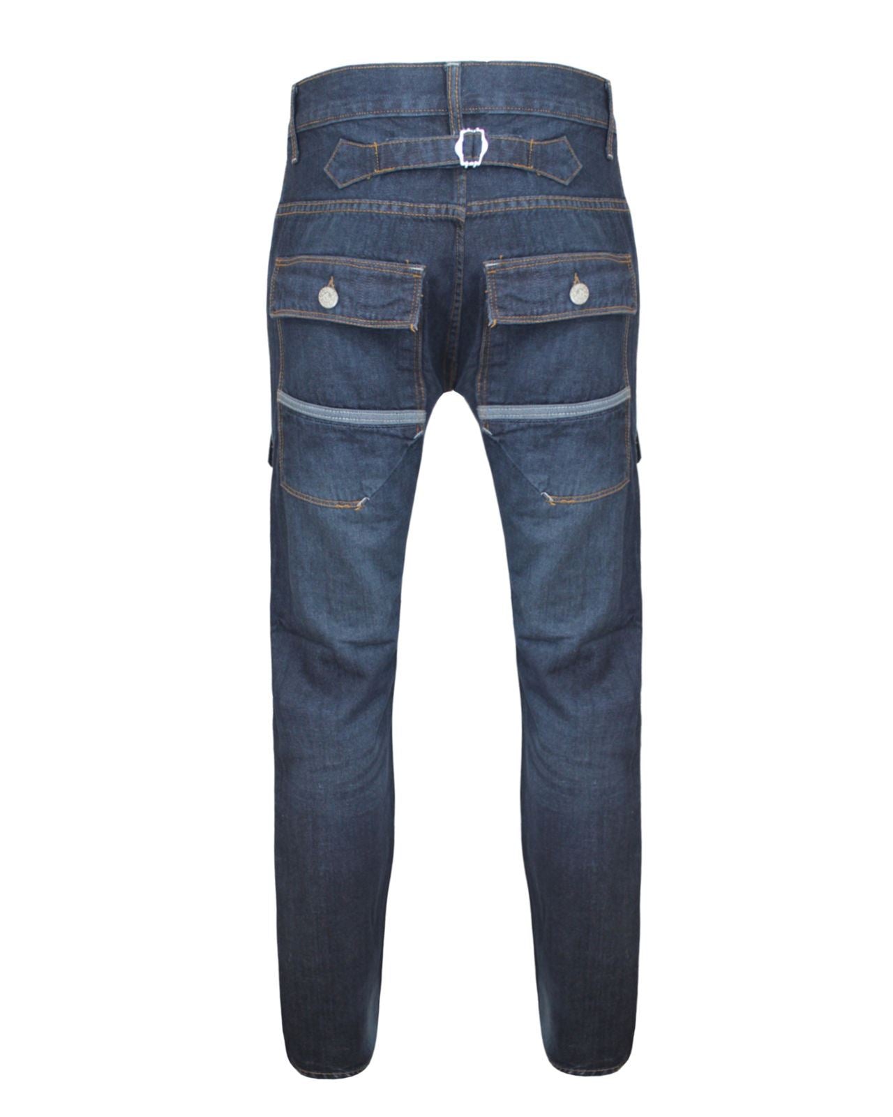 New Mens Full Length Regular Long Straight Blue Jeans Gents Pant 30 32 34 36 38