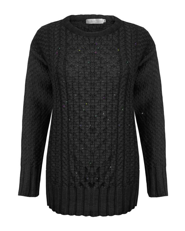 LADIES CABLE KNIT JUMPER