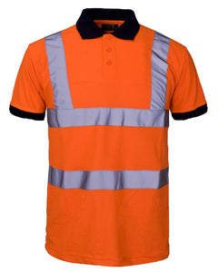 New Hi Visibility High Viz Short Sleeve Safety Work wear Collar Polo T-Shirt Top