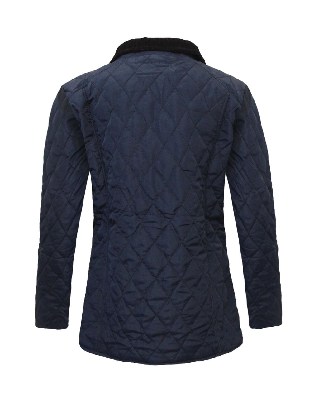 New Ladies Womens Quilted Padded Collar Buttoned Zipped Jacket Thick Coat Top