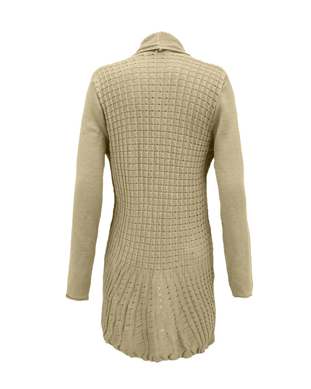 Ladies Women Knitted Boyfriend Waterfall Cable Knit Cardigan Top Jumper Dress
