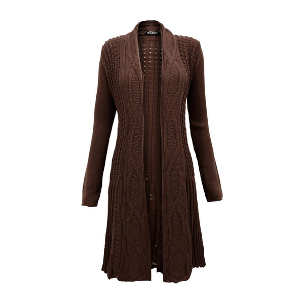 Women's Knitted Boyfriend Open Front Cardigan