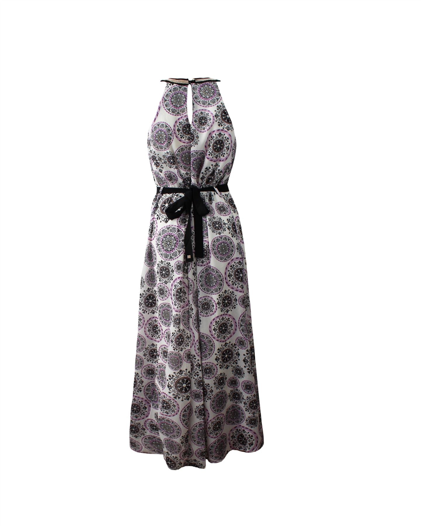 Ladies Women Sleeveless Ball Gown Long Maxi Chiffon Sheer Evening Party Dress