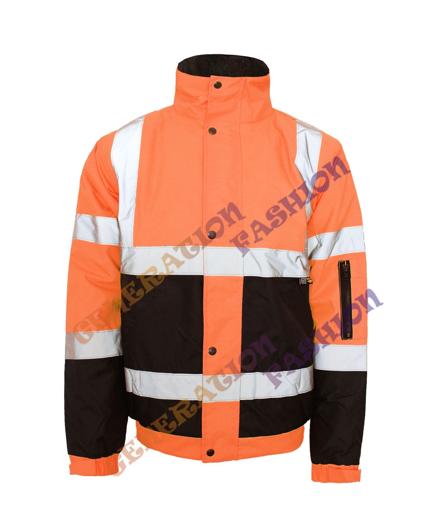 HI VIZ VIS WATERPROOF SAFETY WORKWEAR COAT TWO TONE REFLECTIVE BOMER JACKET 8-20