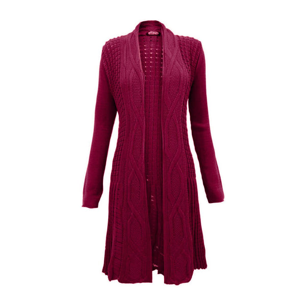 Women's Knitted Boyfriend Open Front Cardigan