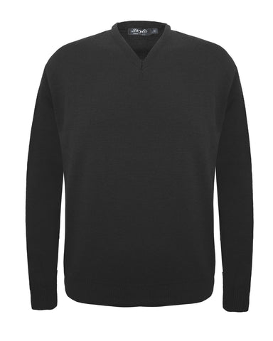 Mens Knitted V Neck Jumper