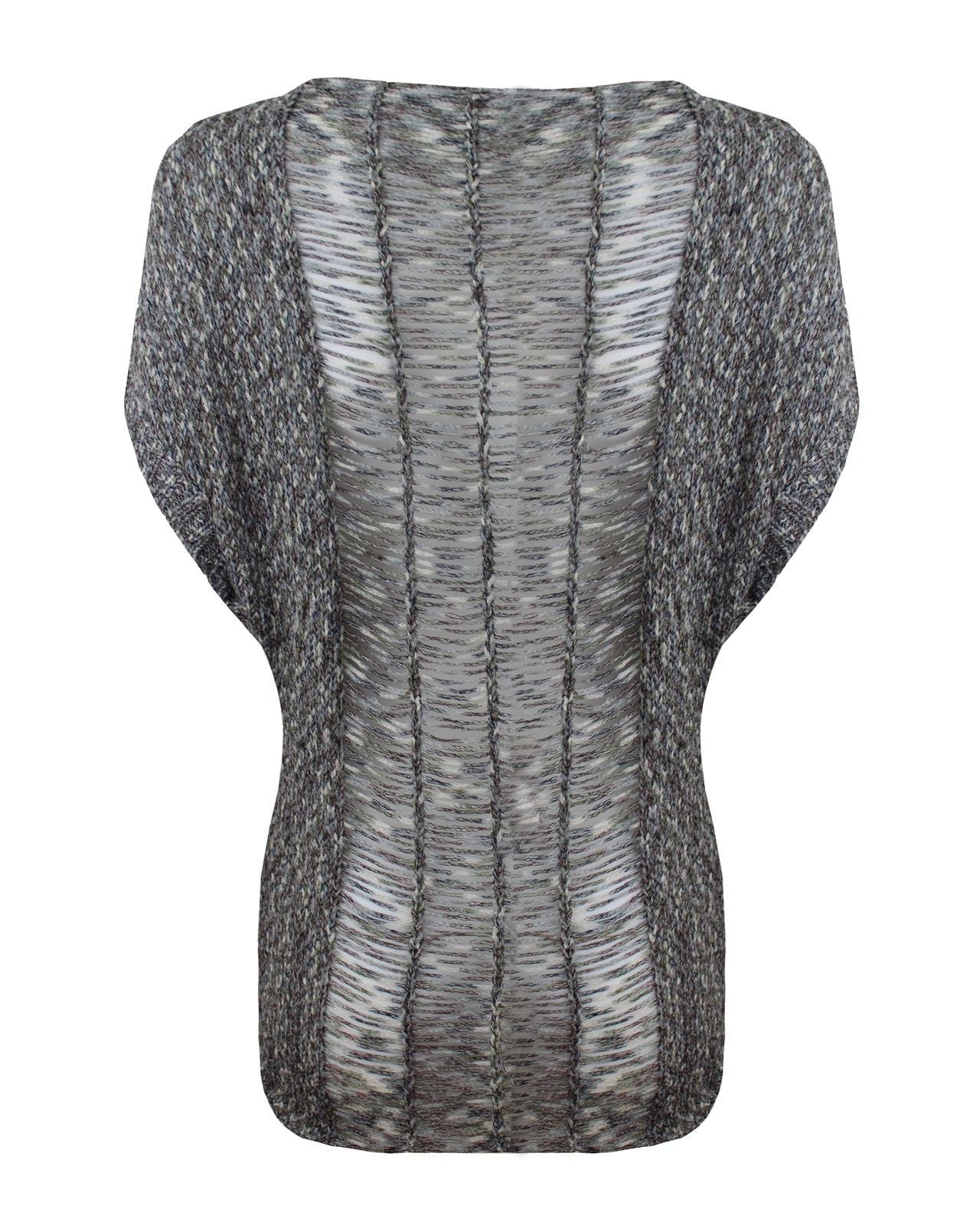 NEW 100% ACRYLIC LADDER KNIT LADIES JUMPER SHORT SLEEVES WOMENS KNITTED TOP 8-12