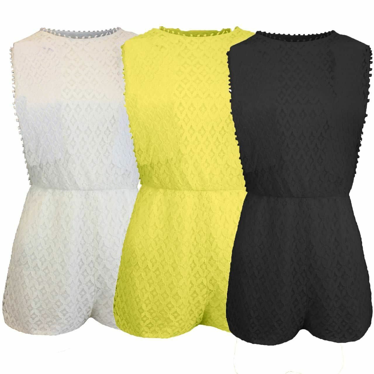 Womens Holiday Mini Playsuit Ladies Jumpsuit Summer Beach Dress Shorts UK Stock