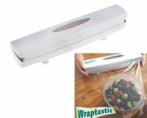 New Wraptastic Smart Food Pull Press Wrap Foil Wax Paper Dispenser Home Wrapper