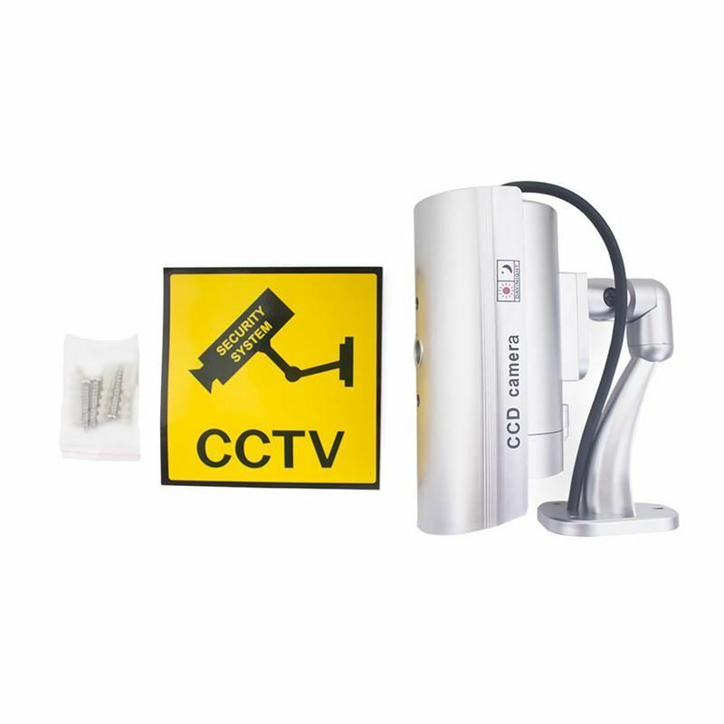 New LED light Outdoor Indoor Fake CCTV Camera Security Simulation Surveillance
