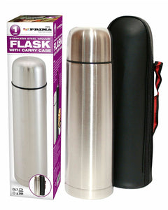 1L Stainless Steel Vacuum Flask Leakproof Hot Travel Coffee Mug Cup Carry Case