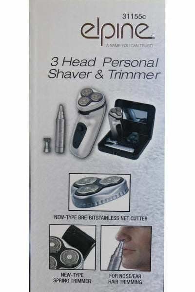 Men Rechargeable Cordless Professional 3 Head Personal Shaver Nose Ear Trimmer