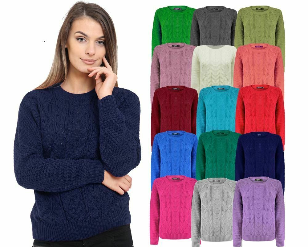 Women Cable Knit Jumper