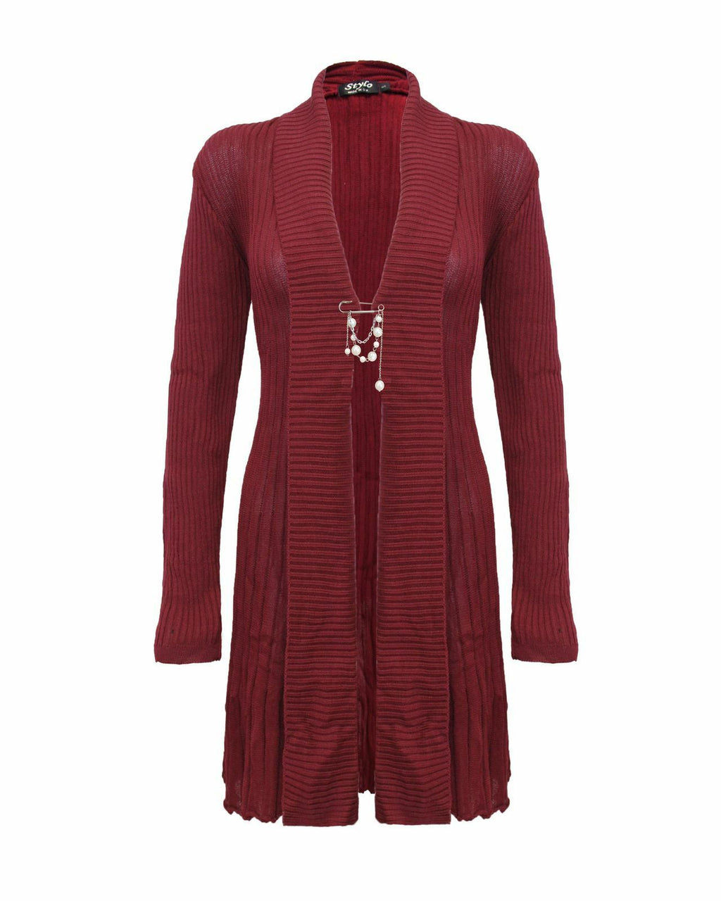 Ladies Women Knitted Boyfriend Summer Cardigan Brooch Waterfall Dress Top Jumper