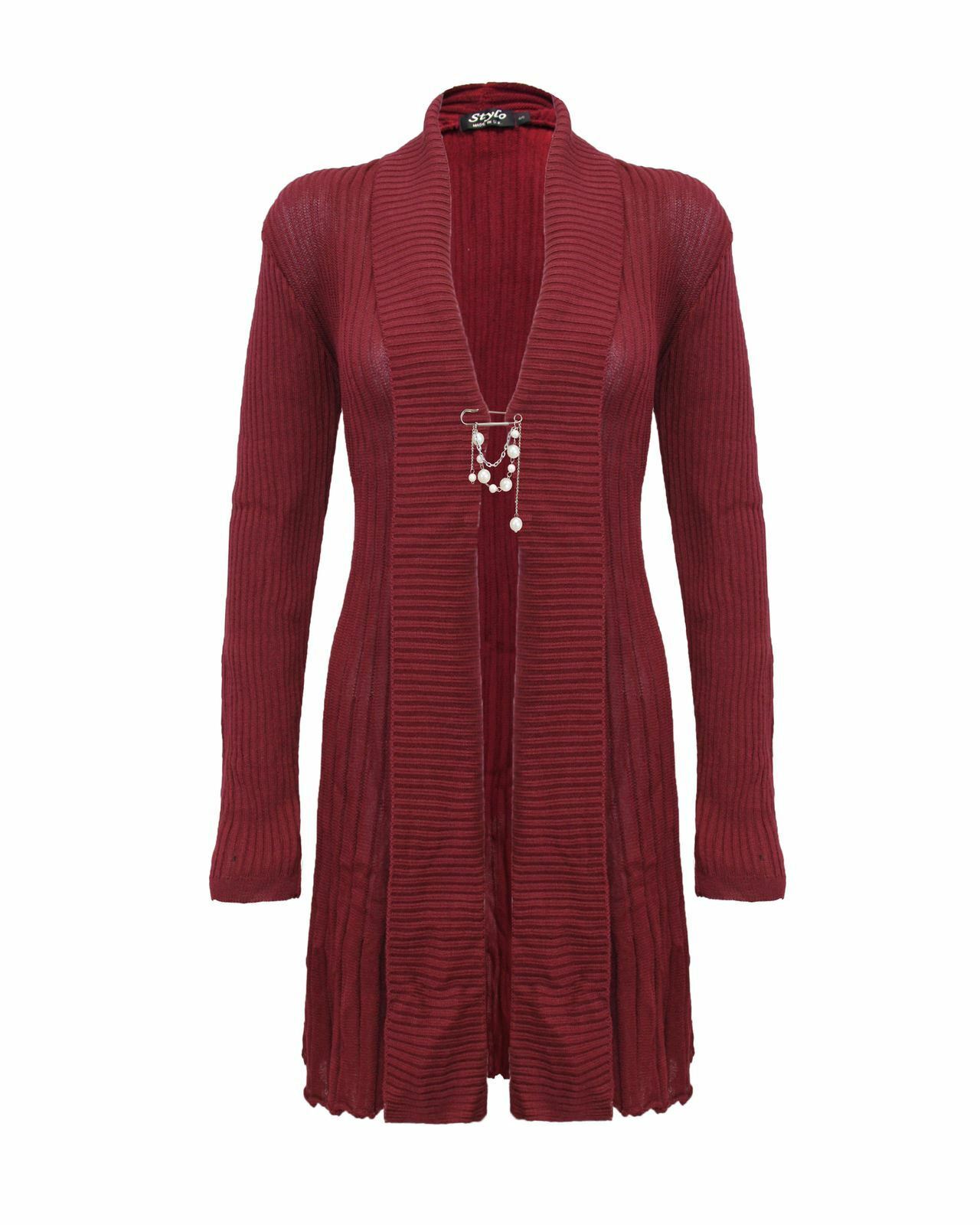 Ladies Women Knitted Boyfriend Summer Cardigan Brooch Waterfall Dress Top Jumper