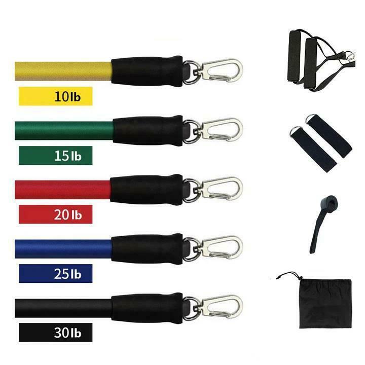 11Pcs Resistance Exercise Bands Set