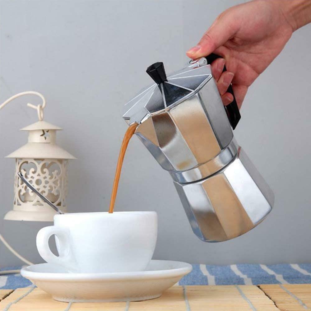 Aluminium Espresso Coffee Maker Italian Stove Top Percolator Moka Pot 6/9/12 Cup