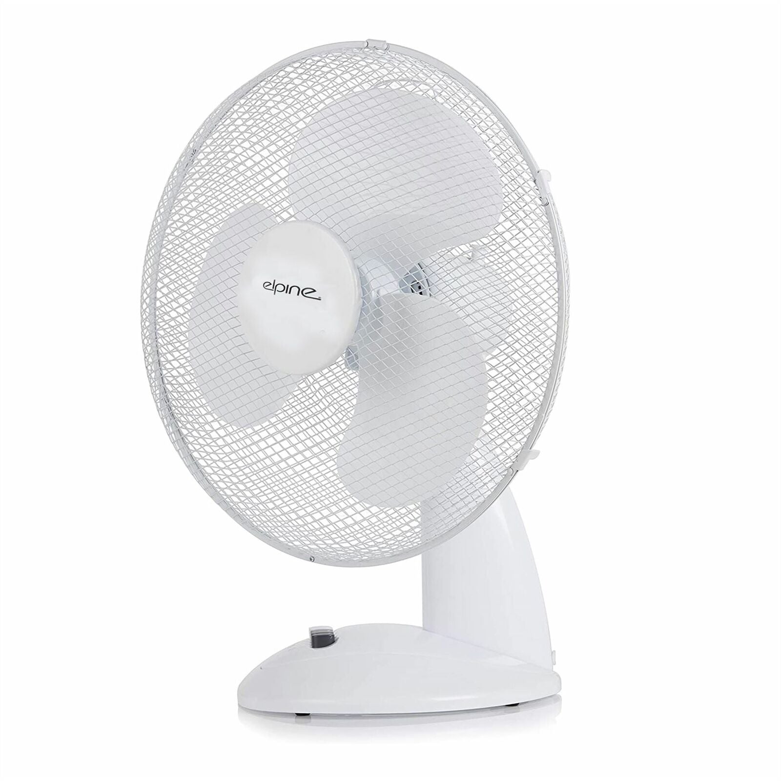 3 Speed Levels 16" Oscillating Desk Fan White