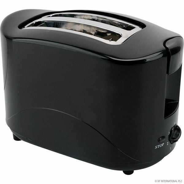 New Cool Touch 750w Two Slice Toaster Bread Automatically Pop Up UK Plug Black