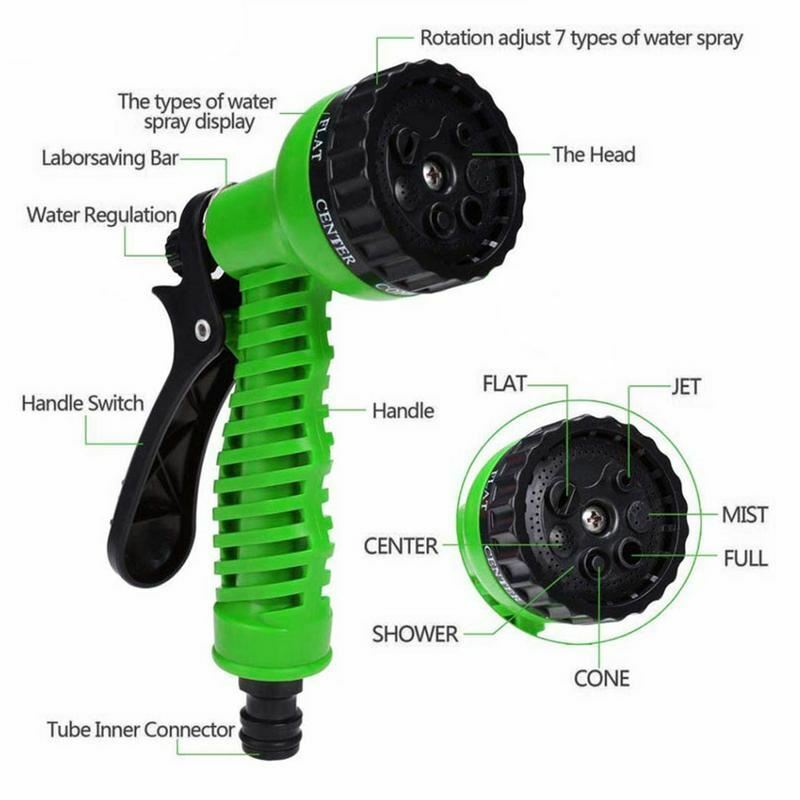 25/50/75/100 Foot Expandable Garden Hose Flexible Pipe Expanding With Spray Gun