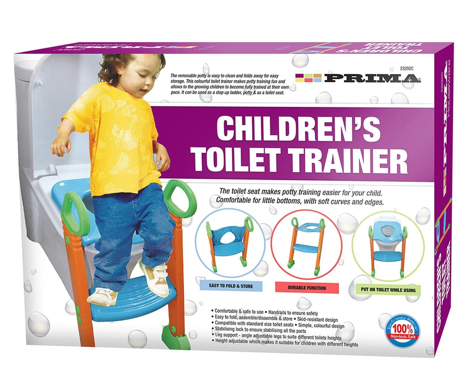 Potty Toilet Seat Adjustable Baby Toddler Kid Toilet Trainer Step Stool Ladder