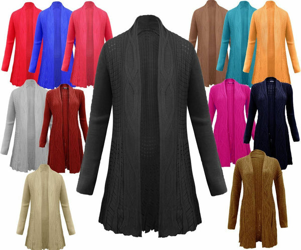 Women's Knitted Boyfriend Open Front Cardigan