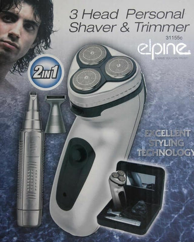 Men Rechargeable Cordless Professional 3 Head Personal Shaver Nose Ear Trimmer