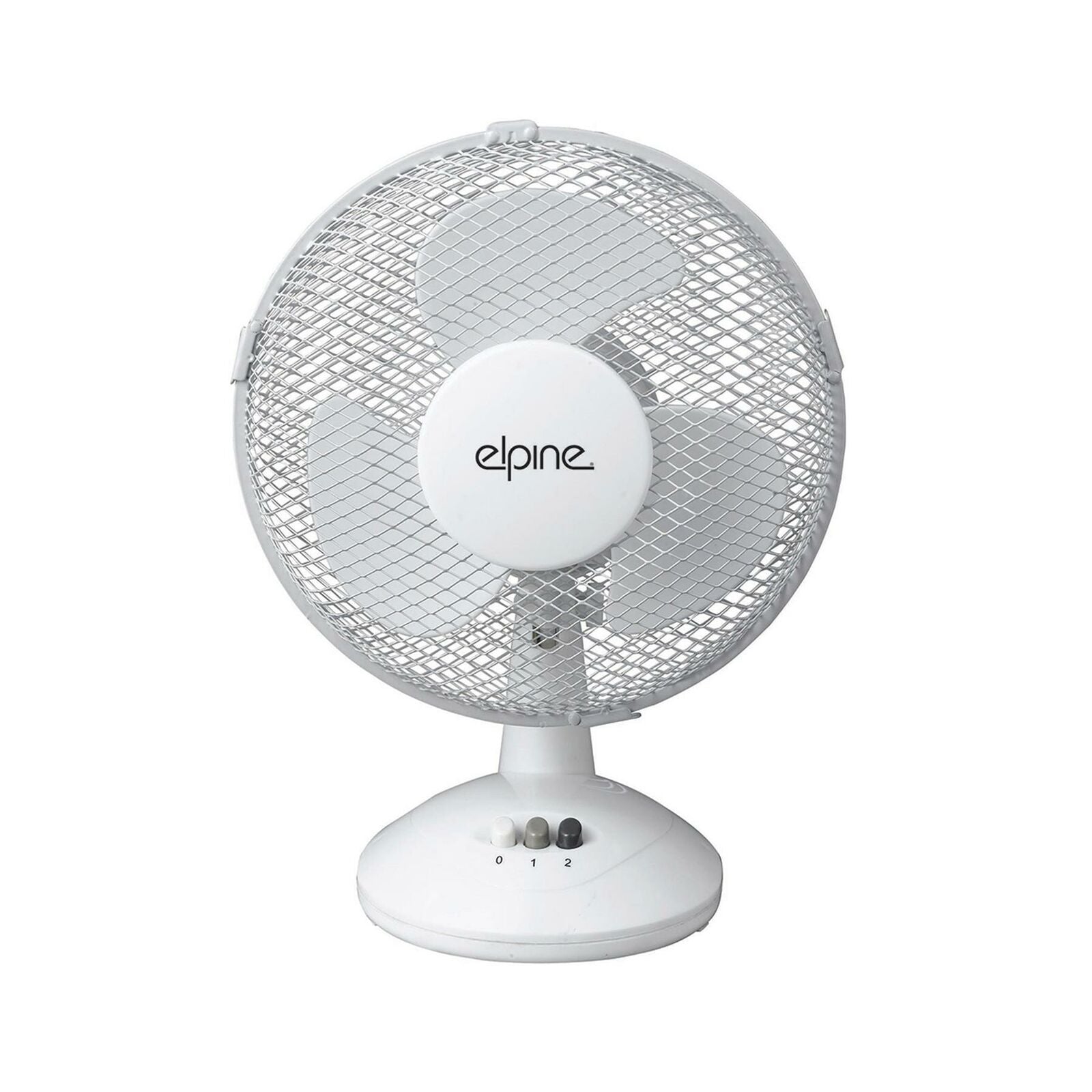 Elegant Design Oscillating 2 Speeds 9” Clip on Desk Fan Table White 3 Pin Plug