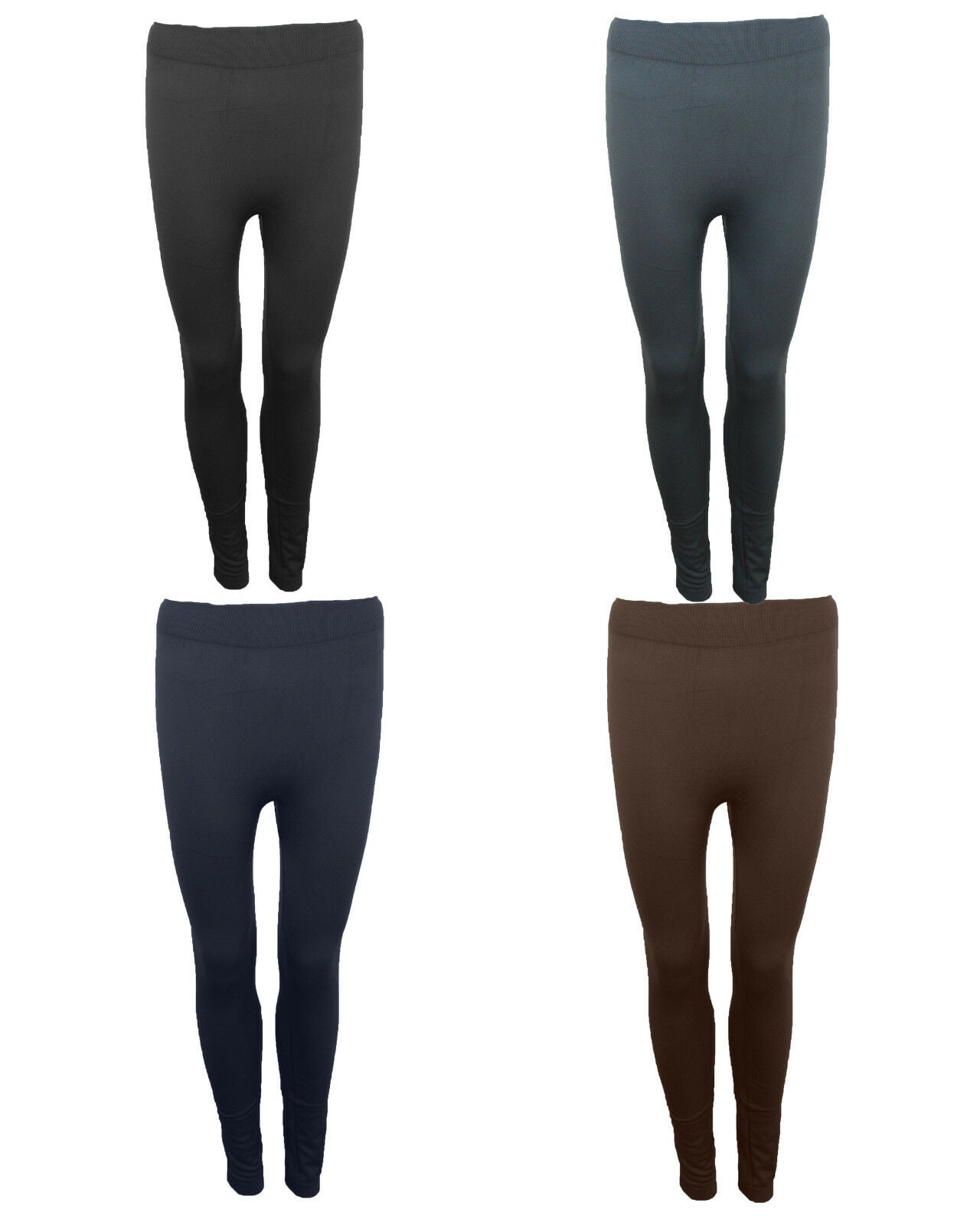 NEW LADIES WOMENS FLEECE LINED WINTER TIGHT PENCIL TROUSER THERMAL LEGGING 8-14