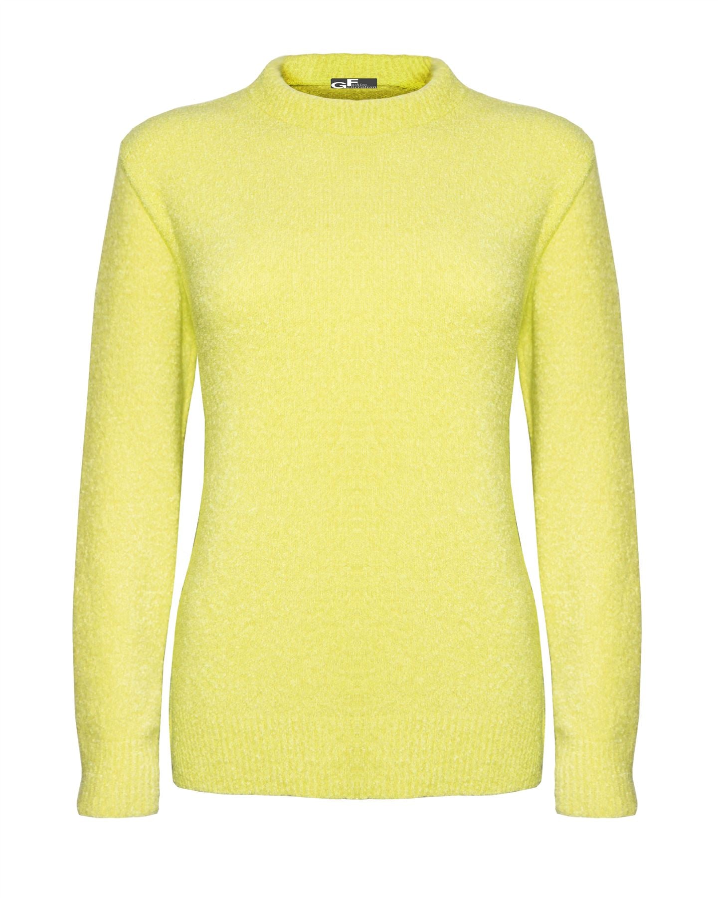 Crew Neck Soft touch women Jumper Yellow