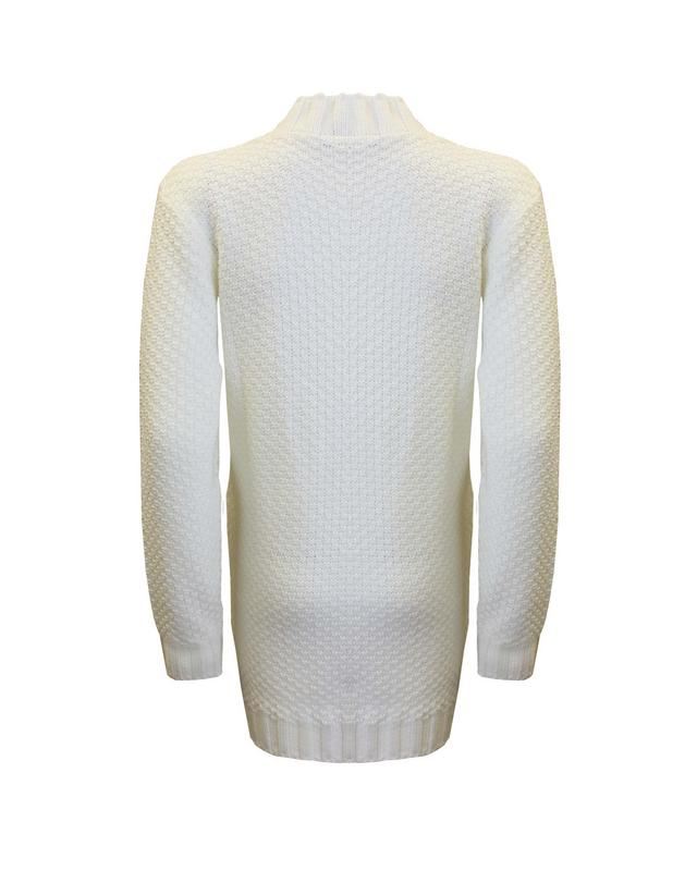 New Ladies Women Knitted Long Sleeve Cable Knit Jumper Stretch Dress Top Sweater