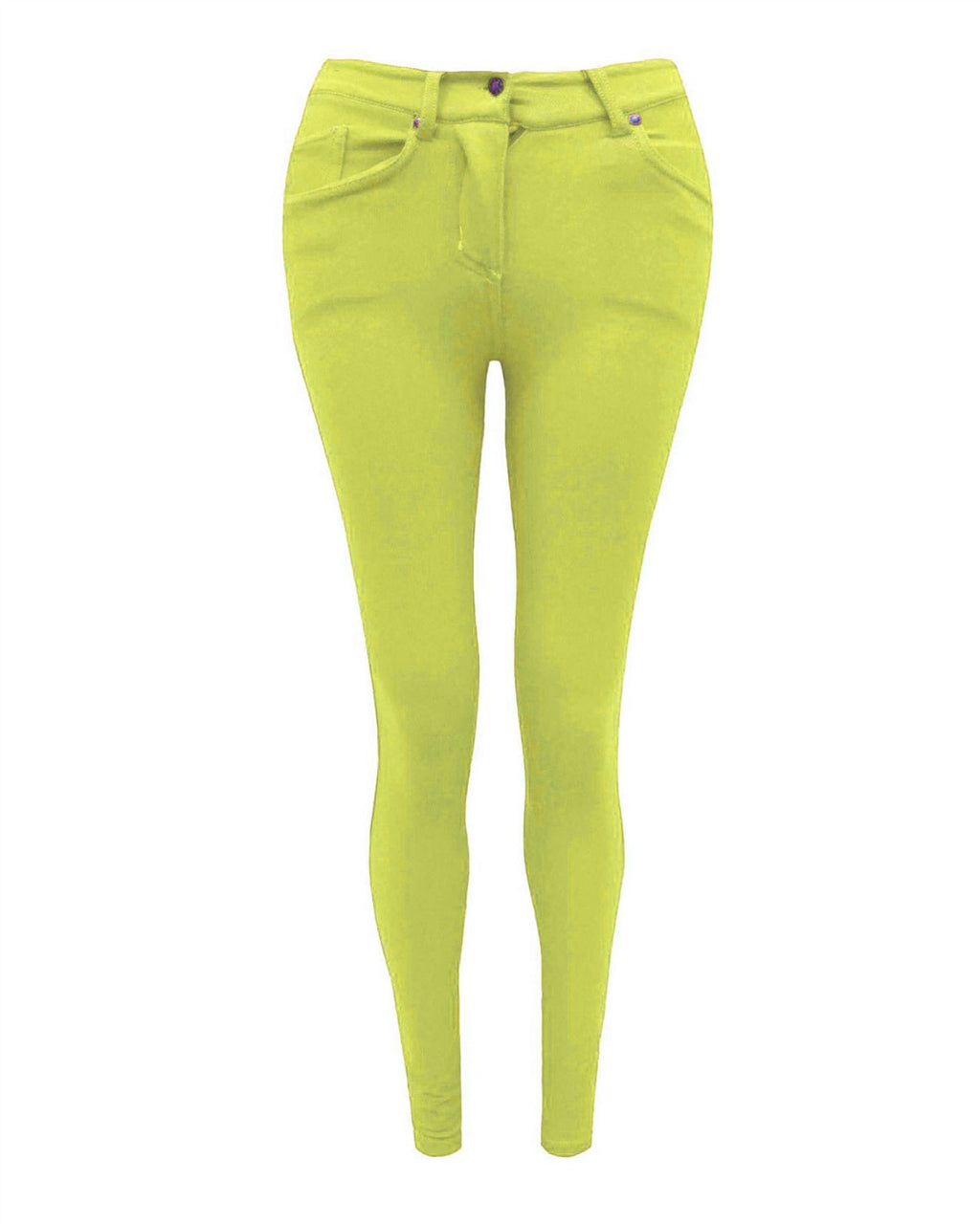 Ladies Women Girl Coloured Skinny Pocket Stretch Jeans Jeggings Leggings 8-14