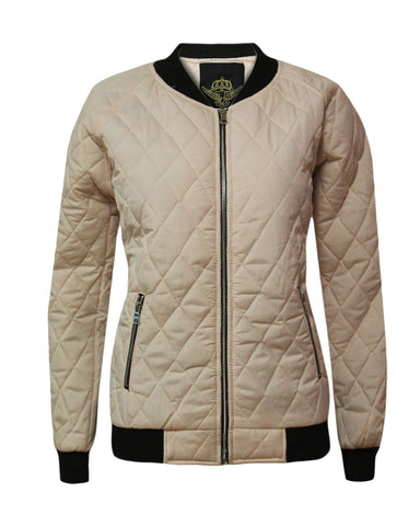 New Ladies Women Bomber Quilted Padded Puffer Zip Pocket Puffa Coat Jacket Top