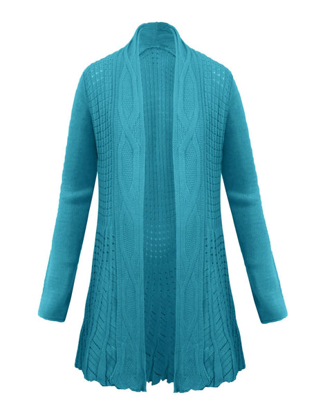 Women's Knitted Boyfriend Open Front Cardigan