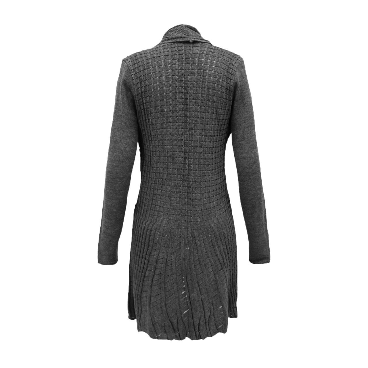 Ladies Women Knitted Boyfriend Waterfall Cable Knit Cardigan Top Jumper Dress