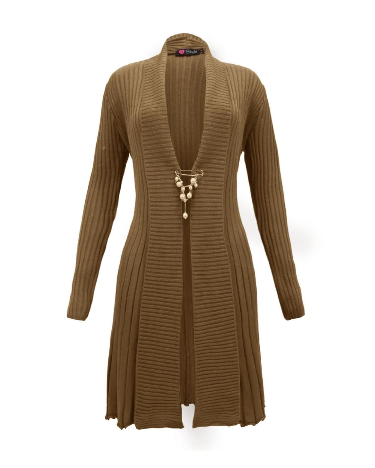 Ladies Women Knitted Brooch Boyfriend Cardigan Waterfall Summer Dress Top Jumper