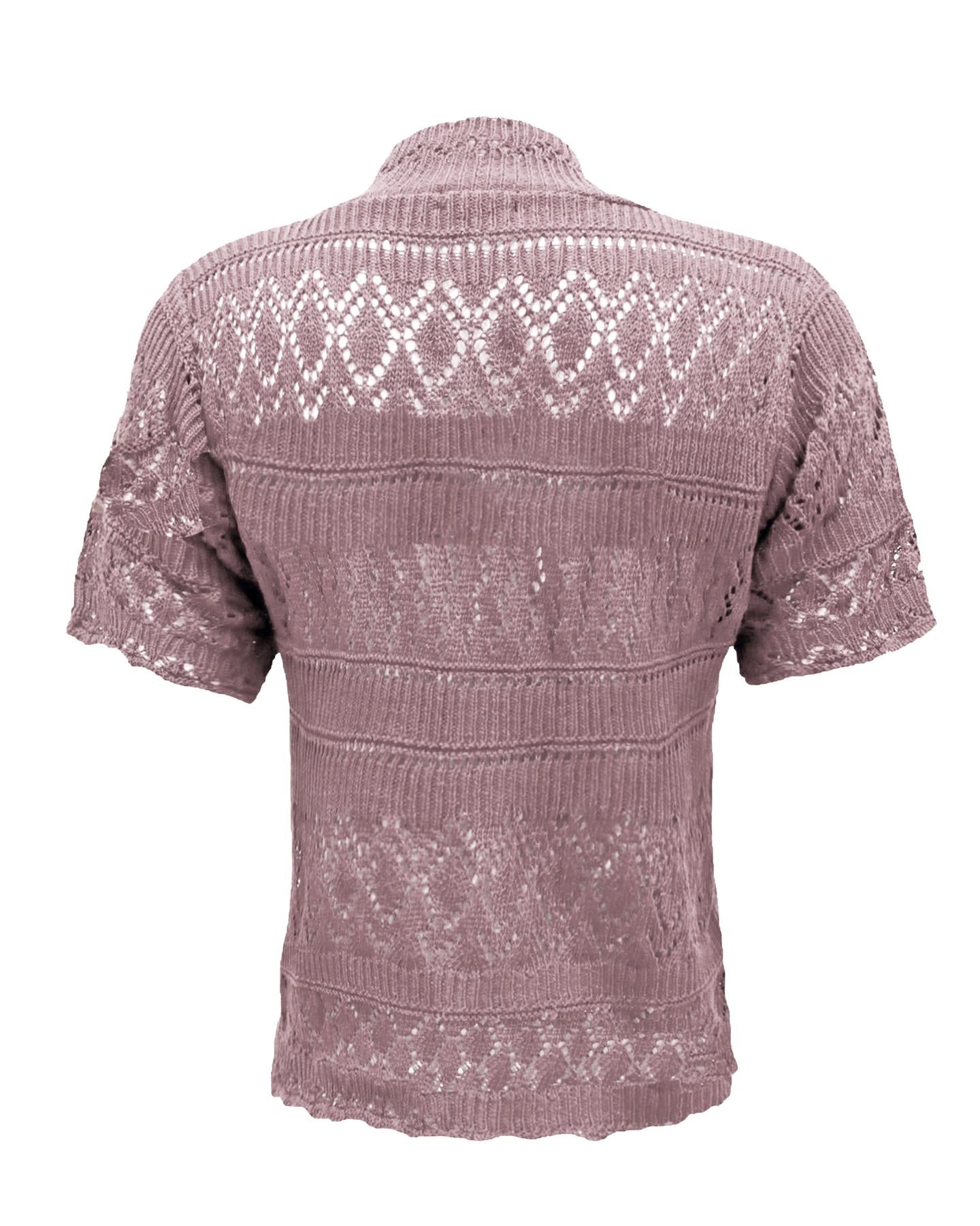New Ladies Crochet Knitted Bolero Shrug Cardigan Womens Cropped Dress Top 8-14
