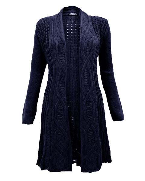 Women's Knitted Boyfriend Open Front Cardigan