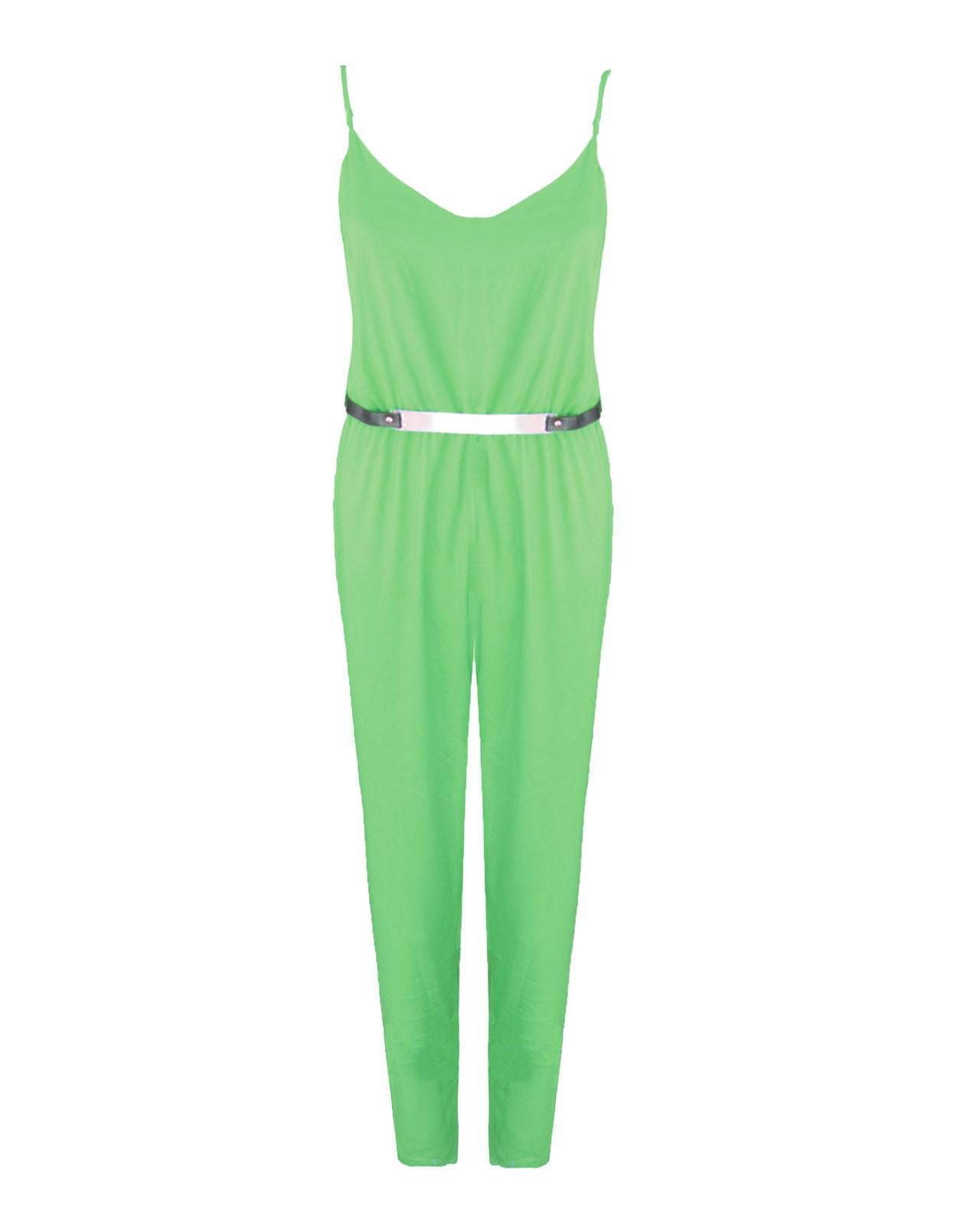 Women Ladies Sleeveless Adjustable Strap Two Tone Belted Block Playsuit Jumpsuit