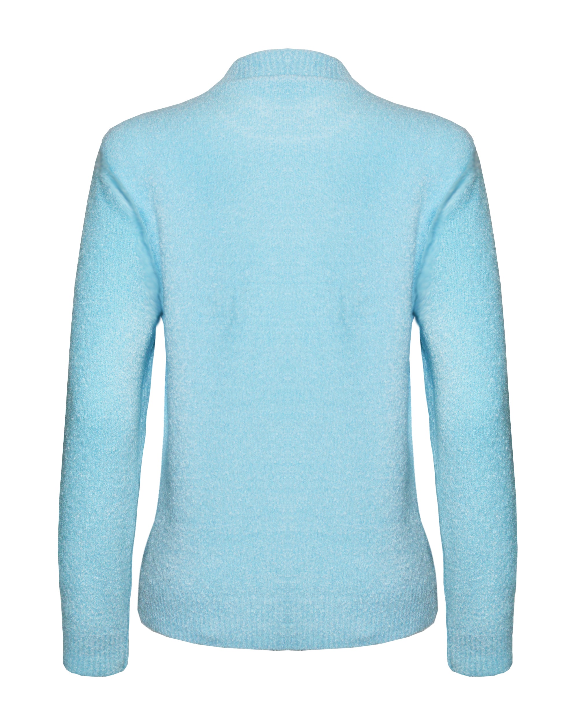 Crew Neck Soft touch women Jumper Aqua